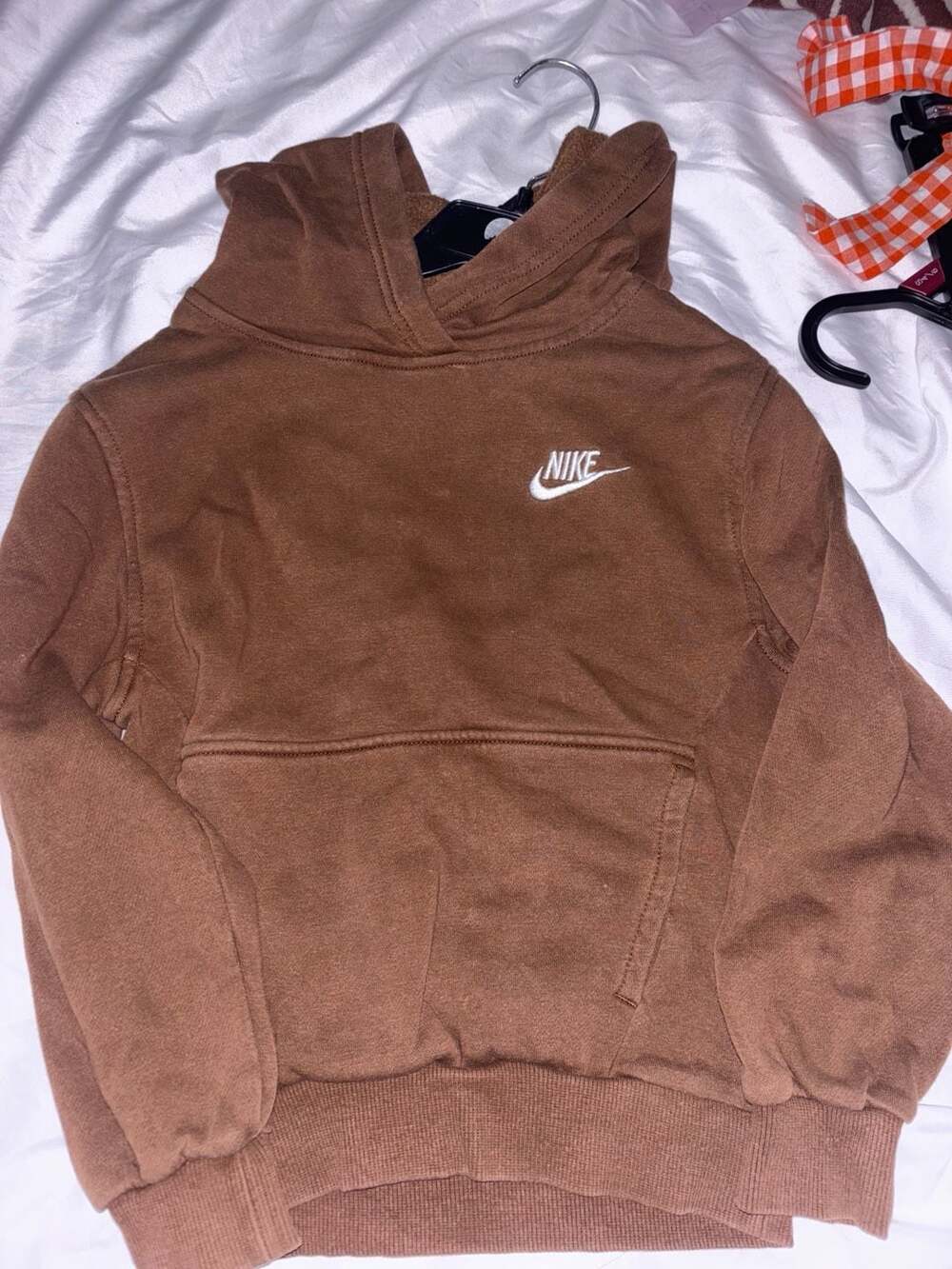 Kids Nike Hoodie Brown Pullover Sweatshirt